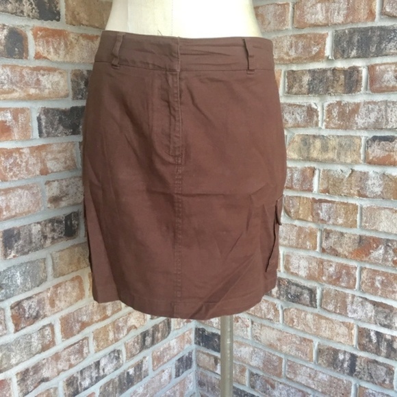 Jones New York Signature Combat Brown Skirt 6 - Picture 1 of 5